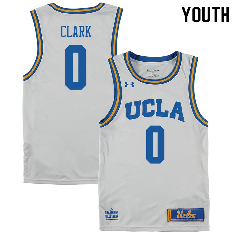 Youth #0 Jaylen Clark UCLA Burins College Basketball Jerseys Sale-White - Click Image to Close